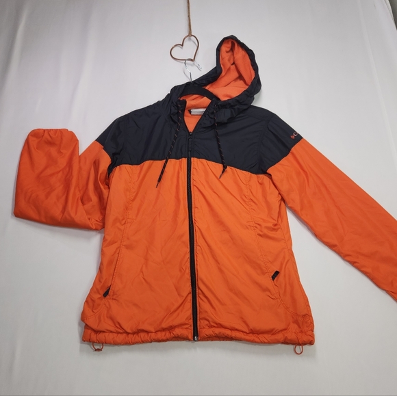 🧡🖤Columbia Orange and Black Utility Jacket Size XS - Picture 1 of 10